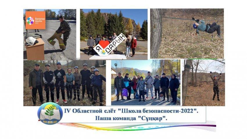 IV Областной слёт "Школа безопасности-2022". Наша команда "Сұңқар".
