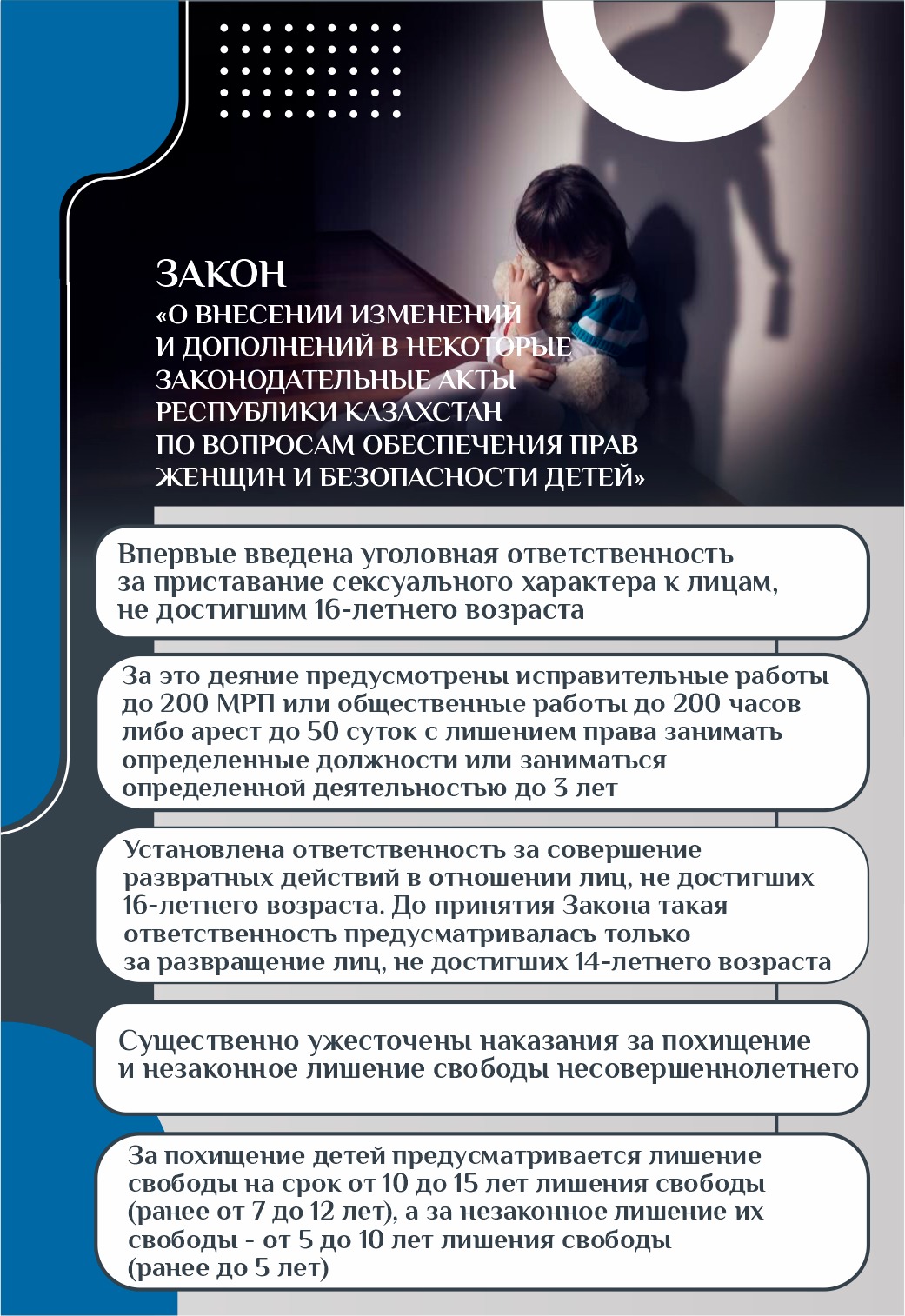 Главой государства подписаны законы, направленные на обеспечение защиты прав женщин и безопасности детей